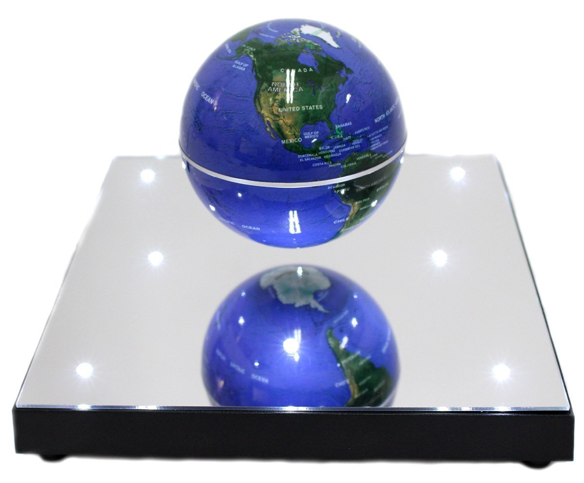 PowerTRC Levitation Globe TG13G - Colorful Plastic Floating Globe, Unique Home Decor