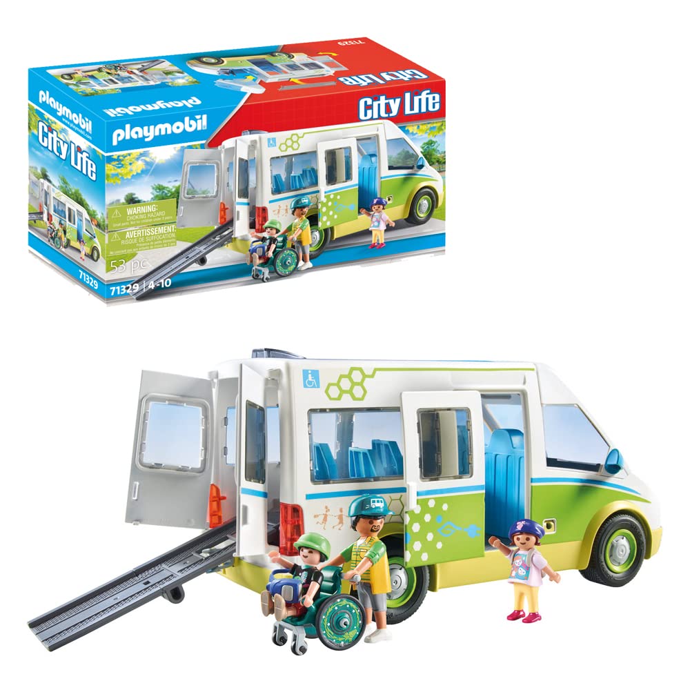 Playmobil City School Bus with Wheelchair Accessible Ramp