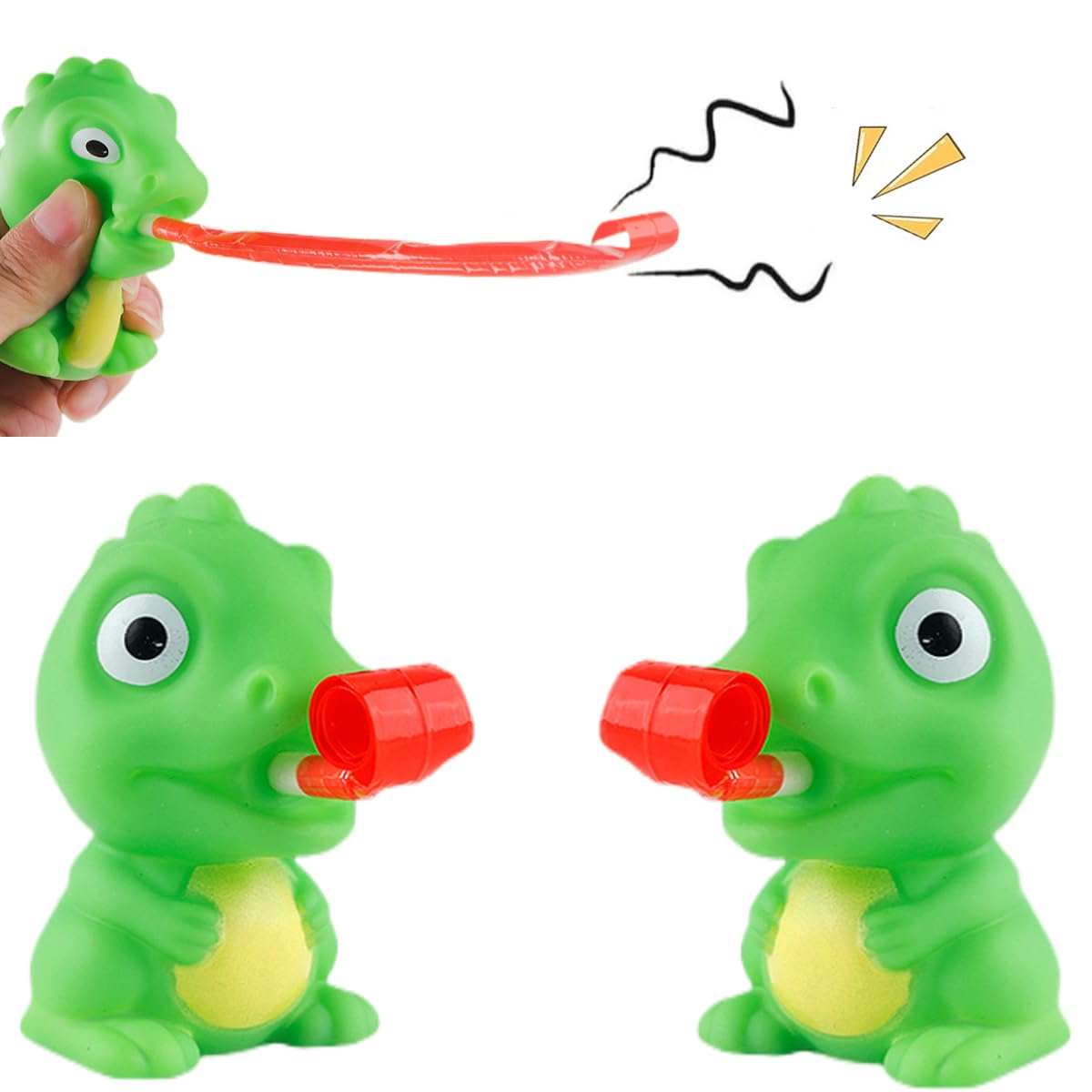 Lbkkc Stress Dinisaur Toys Tongue Sticking Out, Creative Party Favor, Novelty Relief Squeeze Toys Funny Gags Gifts For Kids Adul