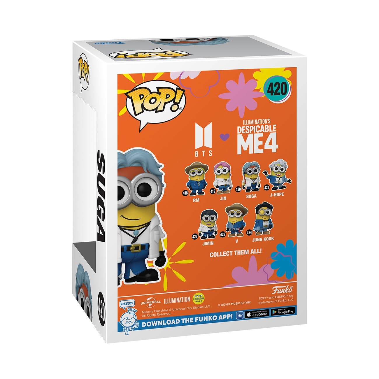 Funko Pop! Rocks: Minions X Bts - Suga - Suga - Bts + Minions - Collectable Vinyl Figure - Gift Idea - Official Merchandise - For Kids & Adults - Movies, Music Fans - Model Figure For Collectors