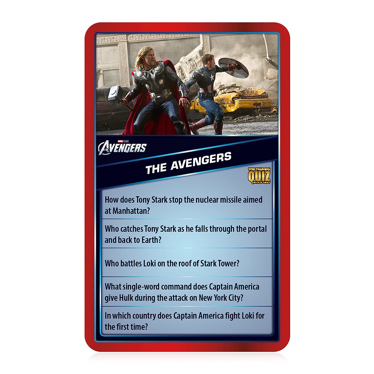 Top Trumps Marvel Cinematic Universe Quiz Game  500 Questions to Test Your Knowledge on Guardians of The Galaxy  Avengers  S.H.I.E.L.D  Wakanda  Gift and Toy for Ages 8 Plus  Red