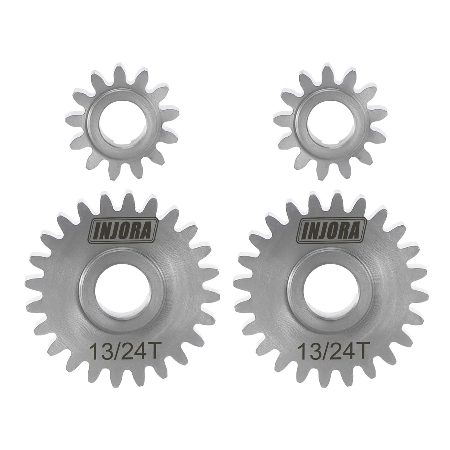 INJORA Stainless Steel 15/22T Overdrive and 13/24T Underdrive Portal Gears Set for 1/18 RC Crawler Redcat Ascent-18 Upgrade