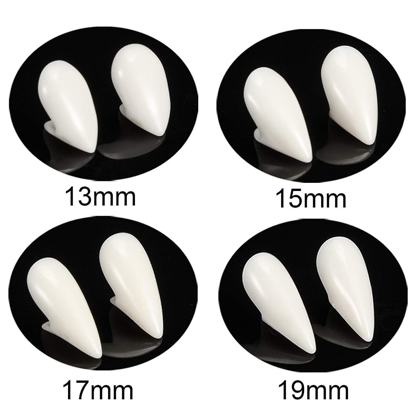 Bbto 12 Pairs Vampire Teeth Fangs, Halloween Party Cosplay Dentures Prop Decoration With Pellets Adhesive For Halloween Costume Party Favors (White)