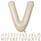 40 Inch Cream Letter Balloons, Large V Letter Balloons Foil Helium Balloons, Mylar Big Single Alphabet V Balloons, Cream Balloon
