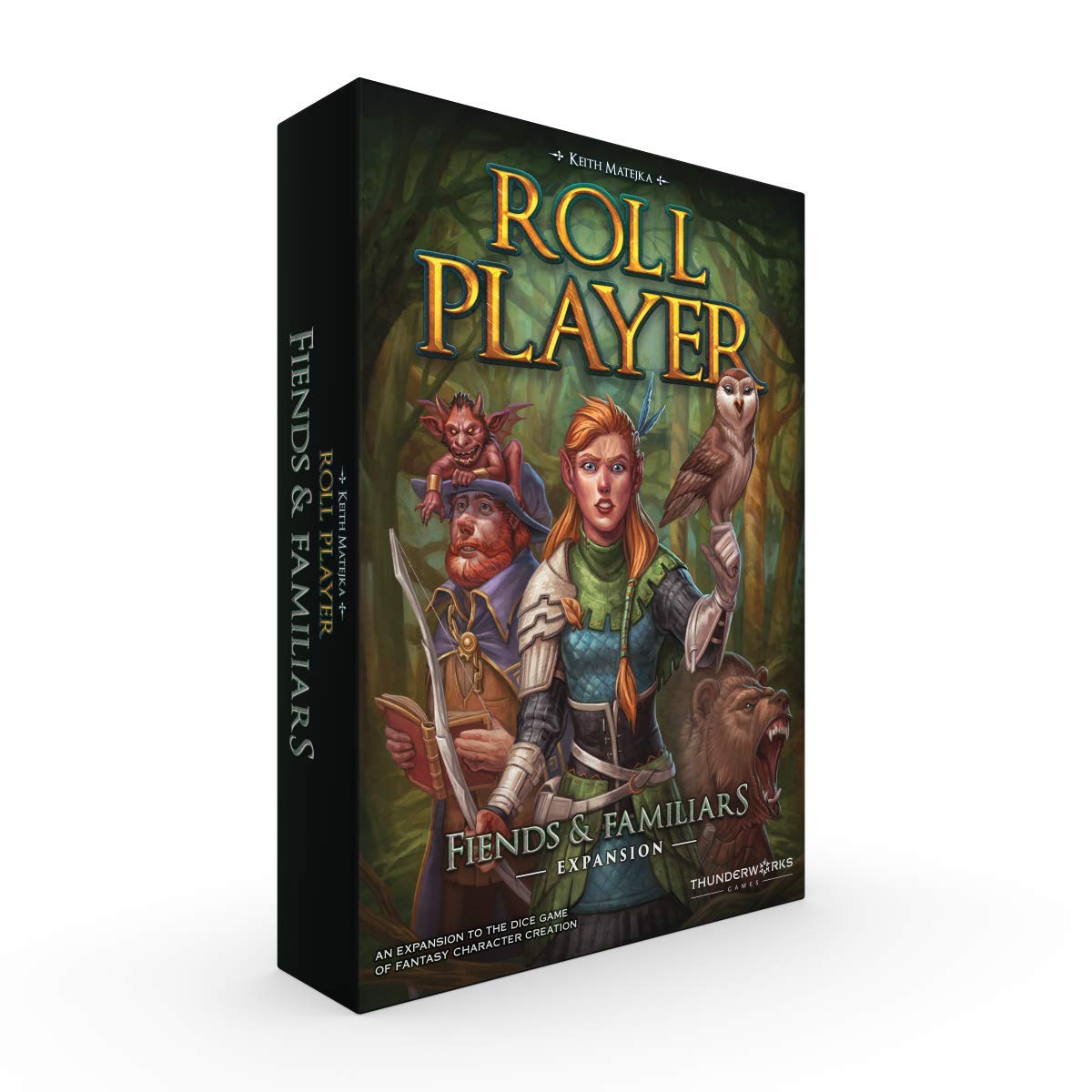 Thunderworks Games - Roll Player: Fiends & Familiars Expansion | New Animal Companions | 2Nd Expansion For Roll Player Board Game | Dice Strategy Game | Family Game For 1-4 Players Ages 10+