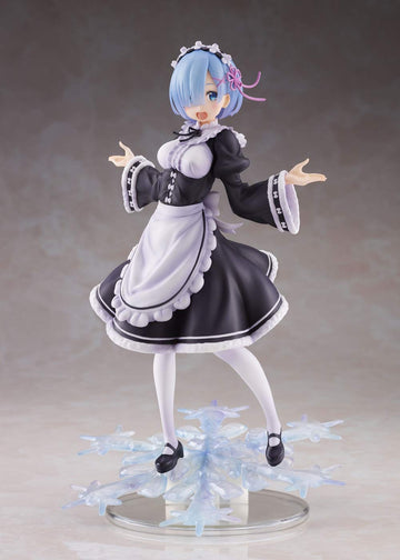 Taito Re:Zero Winter Maid Rem - Colorful Anime Pvc Doll - Artist Masterpiece, 8' Tall