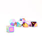 7-Set: 16Mm Flame Torched Rainbow Metal