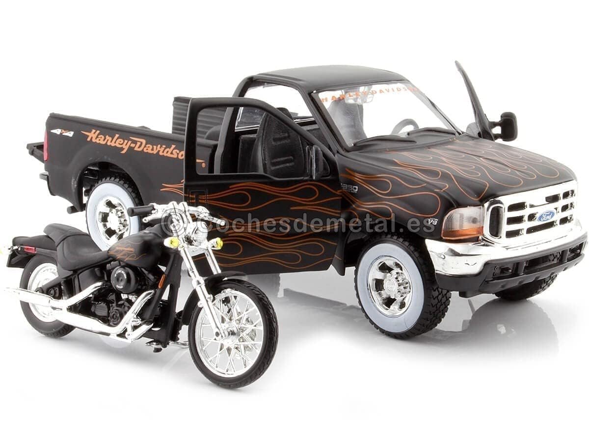 Maisto 32181BK Harley Davidson 1936 Model Miniature Vehicle - 1:24 Scale, Black Metal, Small Size