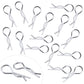 HobbyPark 150 Pieces Universal Bent RC Body Clips Car Clips Silver & Black R Clips for All 1/10 1/12 Scale Redcat HPI Tamiya HSP