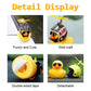 wonuu Rubber Duck Toy Car Ornaments Yellow Duck Car Dashboard Decorations Cool Glasses Duck with Propeller Helmet