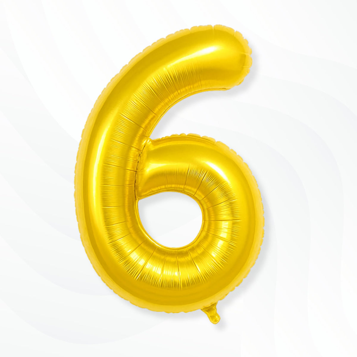 Flyloons 6 number Gold Foil Balloon 16 inch Size For Boys Girls Birthday Decoration Items 6th Year Balloons Set Six