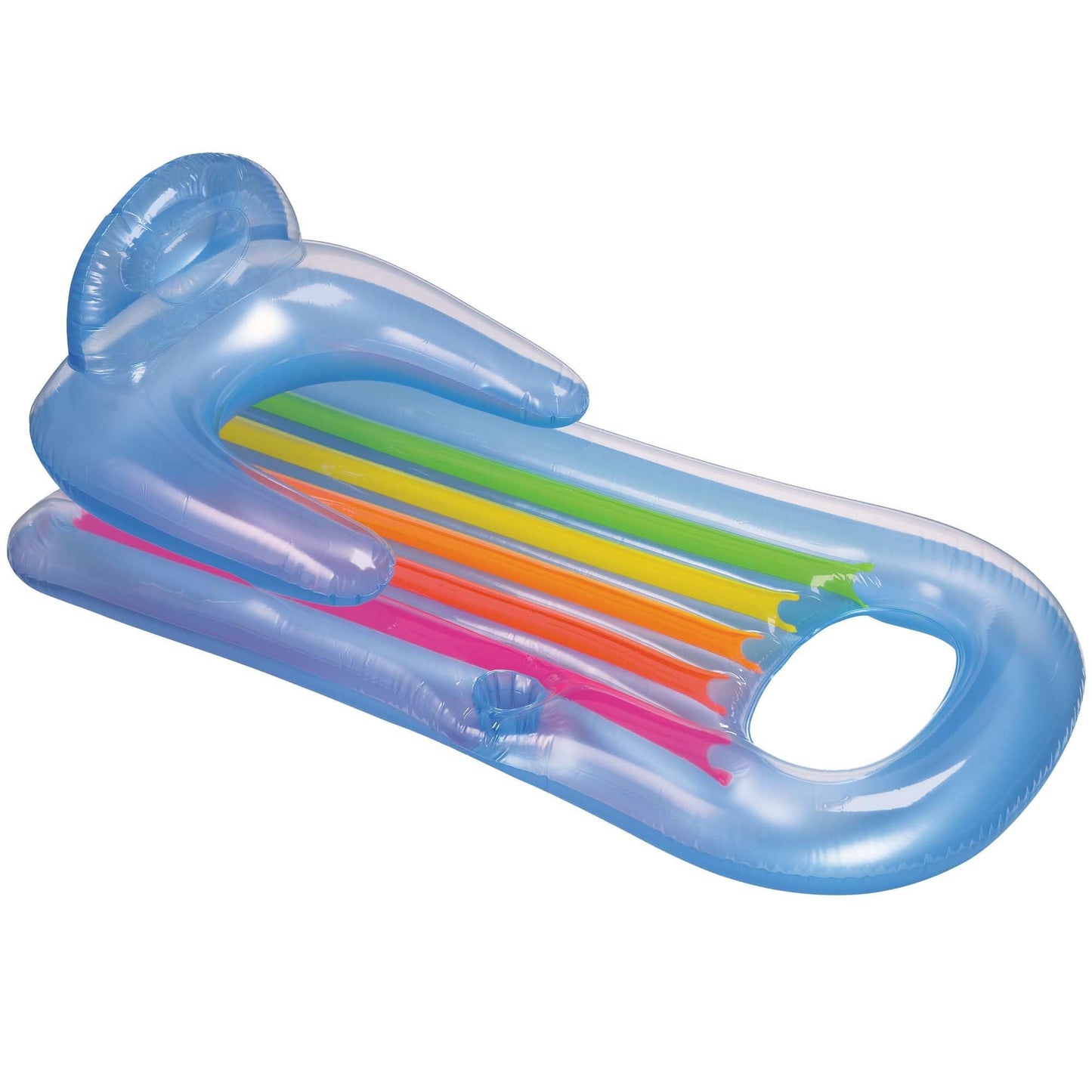 INTEX King Kool Inflatable Lounge Blue & Pearlescent Silver Gift Set Bundle - 2 Pack, 63 X 33.5