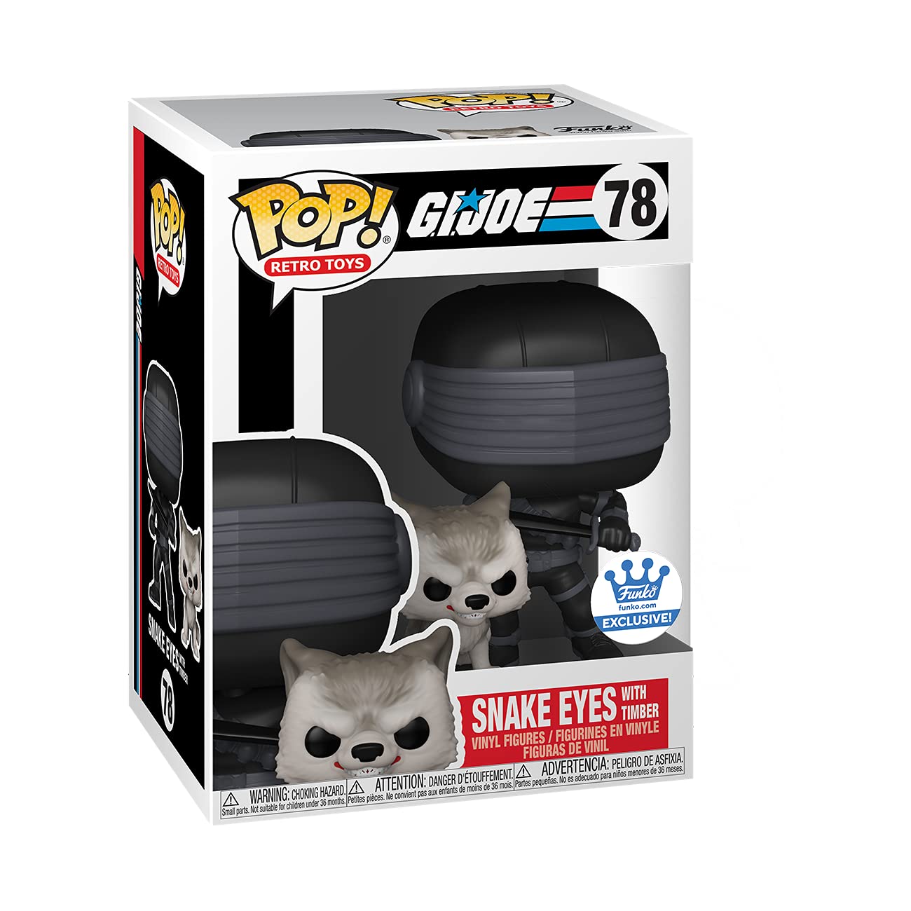 Funko Pop! G.I. Joe Snake Eyes with Timber #78 - Multicolor Funko Shop Exclusive