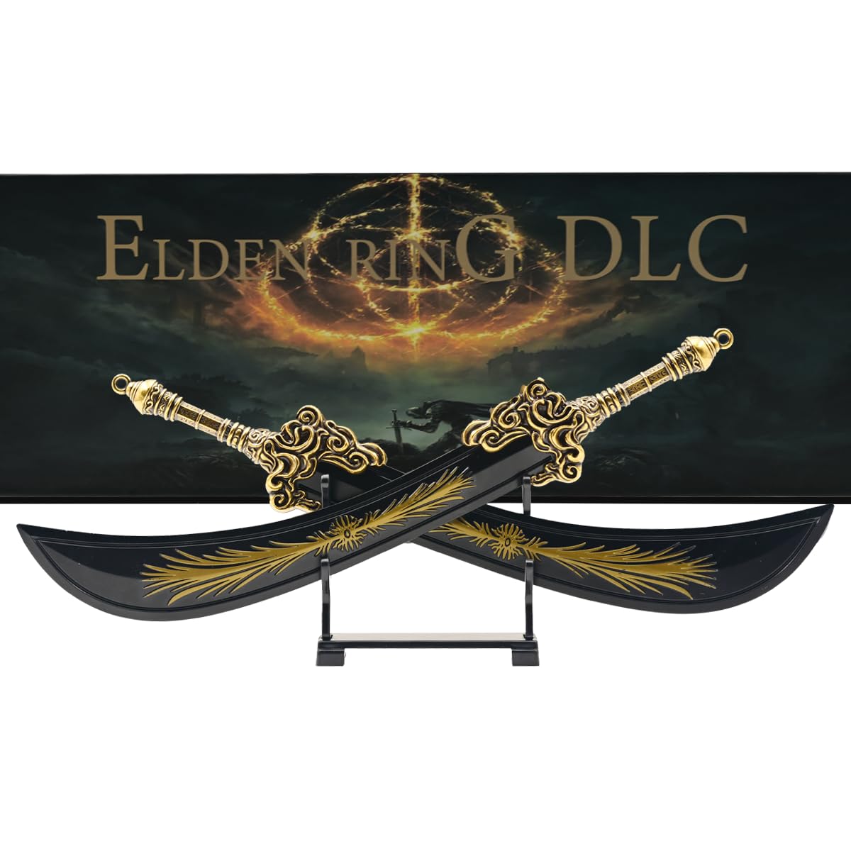 Superbuybox Elden Ring DLC Shadow of The Erdtree Greatdecorative replica blade of Radahn Lord Pair Starscourge Greatdecorative replica blade Martial Arts decorative replica blade Game Collection Room Desk Decoration