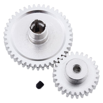 HobbyPark Metal Diff Differential Main Gear 42T & Motor Pinion Gear 27T Set for WLtoys A959-B A969-B A979-B K929-B 1/18 Scale RC