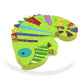 Orange Tree Toys: Chameleon Number Puzzle - 6 Piece Wooden Animal Shaped Puzzle, Learn Numbers 1-5, Colorful Educational Toy, To