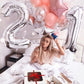 21 Balloon Number, Silver Number 21St Birthday Balloons 40 Inch, 21 Or 12 Years Old Silver Birthday Decorations For Men Women Hi