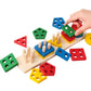 Little Mind 5 Shape Wooden Puzzle Blocks  20 Pieces Colorful Geometric Stacking Peg Board Learning Toy For Kids 3+ | Educationa