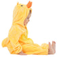 Lonulain Unisex Baby Animal Costume Pajamas, Infant Flannel Hooded Halloween Romper Cosplay Costume/Homewear/Sleepwear (Duck,12-