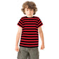 Prebene Pugsley Addams Shirt, Boys Striped T Shirt, Kid'S Halloween Costumes, Mime, Bank Robber T-Shirts Black Red