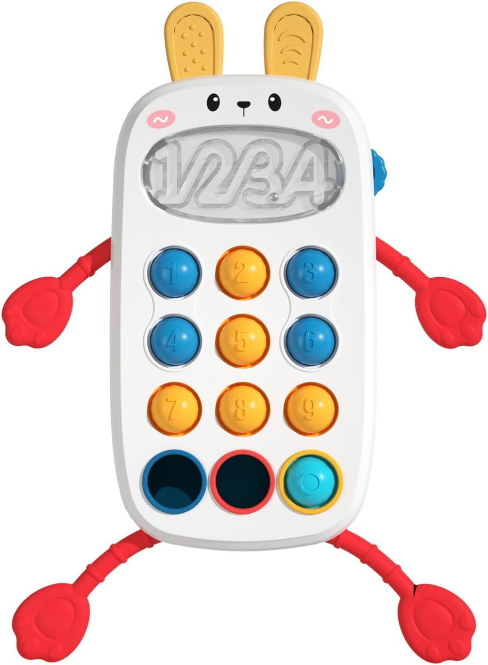 Befunky Montessori Silicone Pull String Toy,Phone Shape Sensory Toy  Food Grade Silicone, Airplane Travel Toys And Travel Busy 