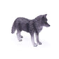 Uandme 4Pcs Wolf Toy Figurines Set Wolf Animal Figures Grey Wolf Family Cake Topper Toy Gift For Kids (Grey)