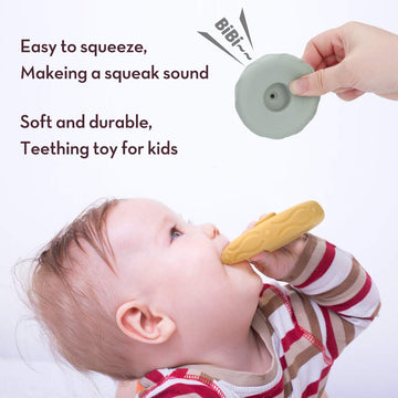 Mini Tudou 6 Pcs Baby Stacking & Nesting Toys, Soft Stacking Blocks Ring Stacker, Baby Sensory Teether Toys With Letter, Animal And Shape, Early Learning Toys For Babies Toddlers Kids 6 Months