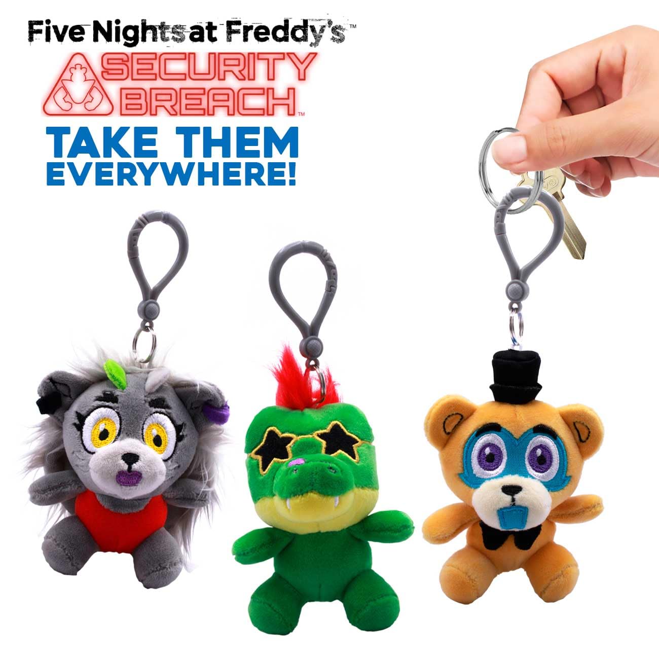 Just Toys LLC Five Nights at Freddy's Plush Backpack Hangers (Five Nights at Freddy's Security Breach Plush Backpack Hangers Ser