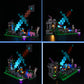 VONADO Light Kit for Lego Minecraft 21244, Multicolor DIY Decor, 4"x6"x1.6", Plastic