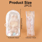 Tinoaly 2Pcs Protective Case For Dolls, 7.68X4.13 Inch Waterproof Pvc Clear Cover Figure Display Bag Keychain Holder With Pompom