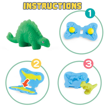 Vconejo Color Dough Toys Dough Accessories Set Creations Tools For Kid 2-4-8 Years (Dinosaurs World)