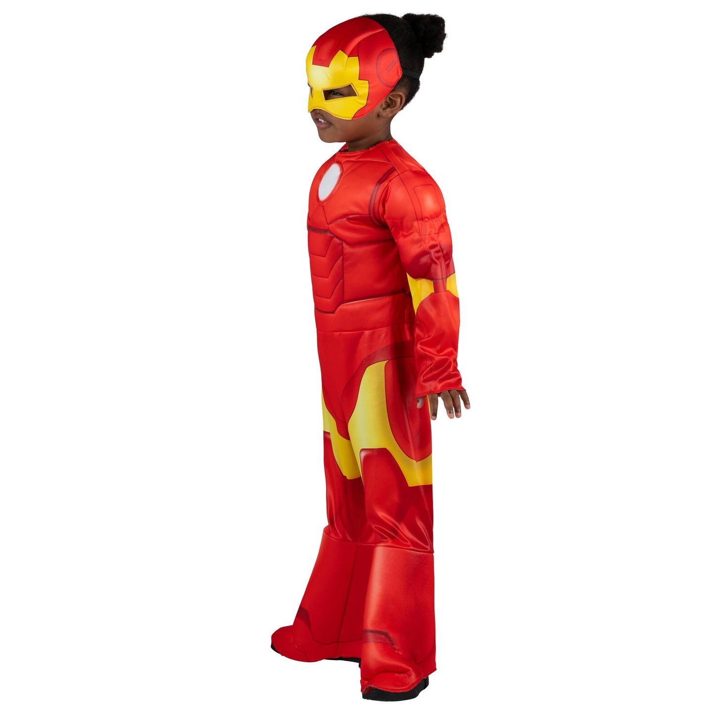 Marvel Iron Man Official Toddler Deluxe Halloween Costume - enhanced Quality Jumpsuit and Fabric Headpiece (3T-4T)