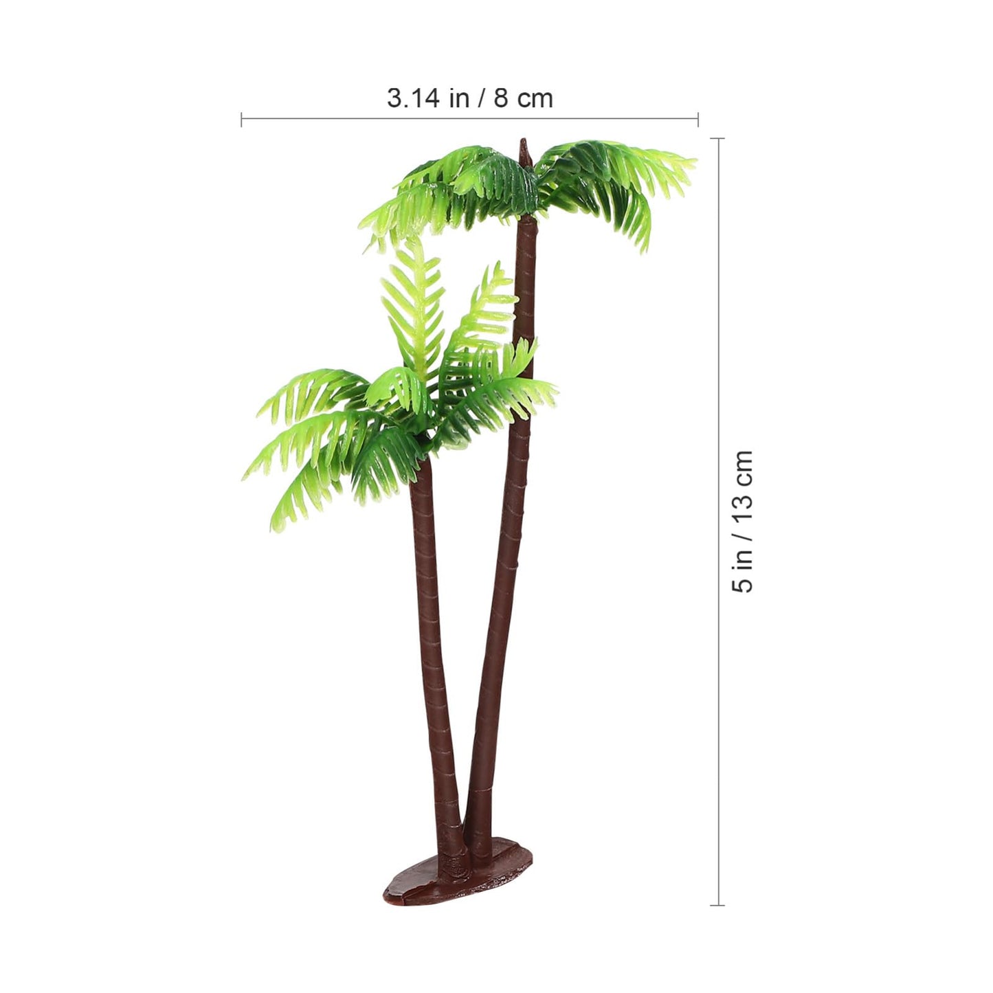 Sewacc 12 Pack Miniature Plastic Coconut Palm Trees, Diy Bonsai Craft Decor For Micro Landscape, Aquarium, Dollhouse