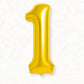 Flyloons 1 number Foil Balloon Golds 16 inch Size For Baby Kids Boys Girls Happy Birthday Anniversary Decoration Items 1st Year 