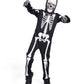 Wizland Halloween Costume Glow In The Dark Skeleton Costume Halloween Skeleton Outfit For Boys,Girls 7-9Years