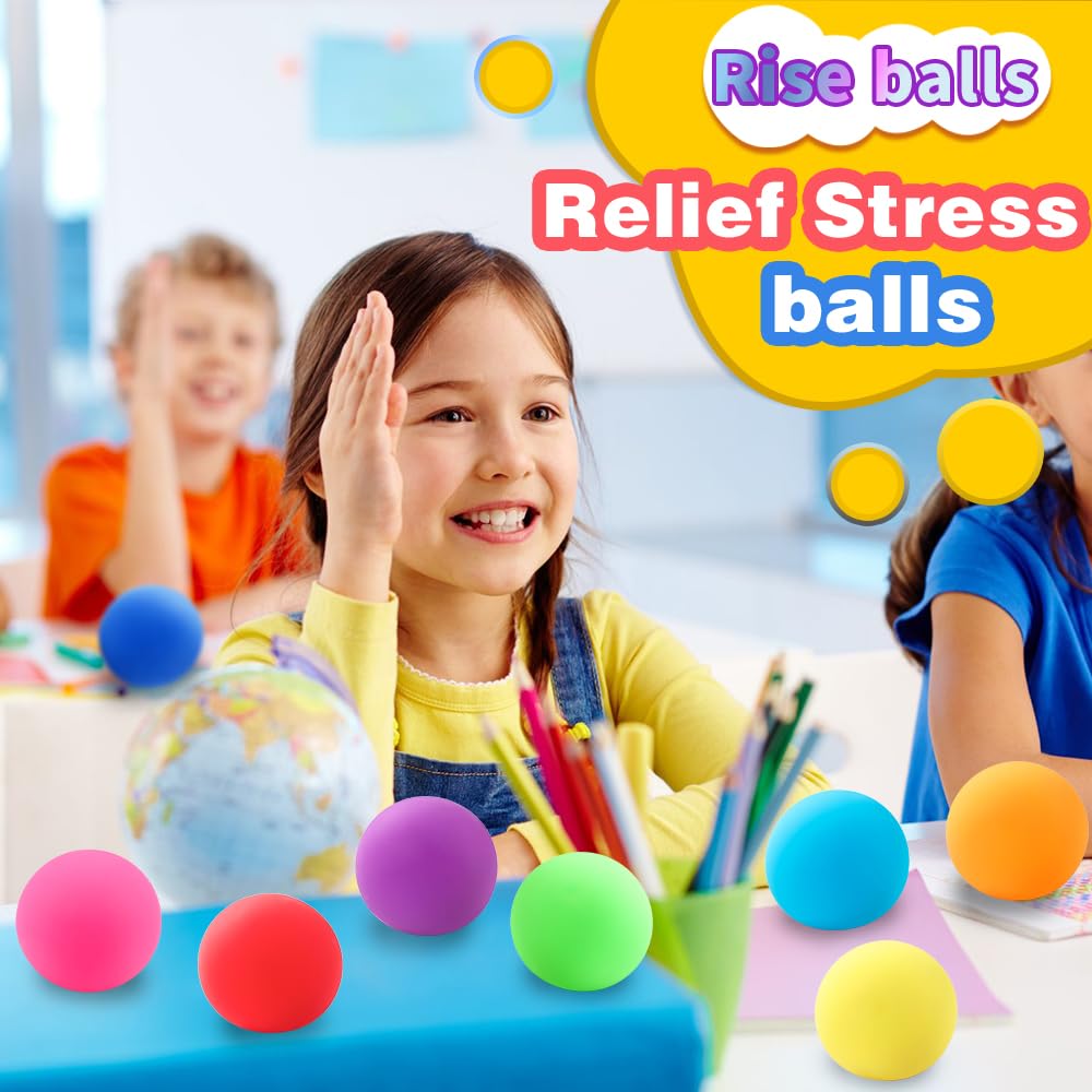 Diydec 16Pcs Stress Balls Toys 2.36 Inches Slow Rising Squishy Sensory Balls For Adults Stress Relief Squeeze Stretch Fidget Bal