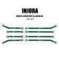 Injora High Clearance Front 4 Links Set For Scx24 Gladiator Dodge Power Wagon 1/24 Rc Crawler Car Axial, 8Pcs (Green)