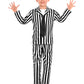 Promoted To Big Sister Boy Halloween Black And White Striped Suit Scary Costume For Kids (6T)