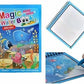 Royaldeals Reusable Magic Water Quick Dry Book Water Coloring Book Doodle with Magic Pen Painting Board for Children Education D