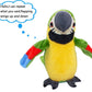Vincilee Talking Parrot Repeat What You Say Mimicry Pet Toy Plush Interactive Toys Buddy Parrot for Children Gift 4.3 x 8.7inches(Green)