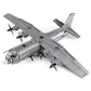 MEOA Xingbao AC130 Aerial Gunboat Building Blocks Set, 64.5x55.5x20CM, Gray, ABS Material, Model 06023, Educational WWII Toy