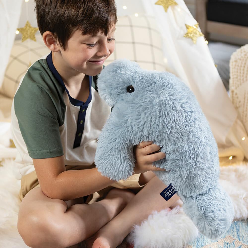 Vermont Teddy Bear Manatee Stuffed Animals - Ocean Stuffed Animal, Gray, 18'