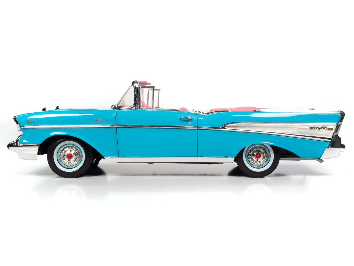 AW AUTO WORLD Barbie 1957 Chevy Bel Air Model AWSS135 - Plastic Factory Color Collectible Diecast Car