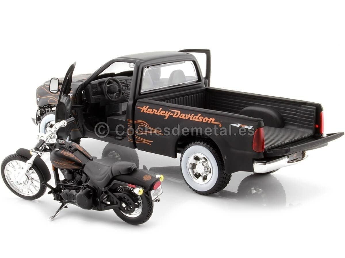 Maisto 32181BK Harley Davidson 1936 Model Miniature Vehicle - 1:24 Scale, Black Metal, Small Size