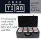 Card Titan Slab Safe enhanced Trading Card Storage Box - 4 Row Lockable Sports Card Case with Laser Cut Foam Interior - Holds up to 144 PSA Graded Card Slabs (4 Rows)