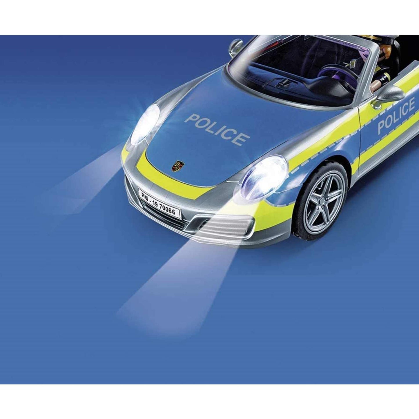 Playmobil Porsche 911 Carrera 4S Police Model 70066 - Multicolor Plastic Piccolo Size