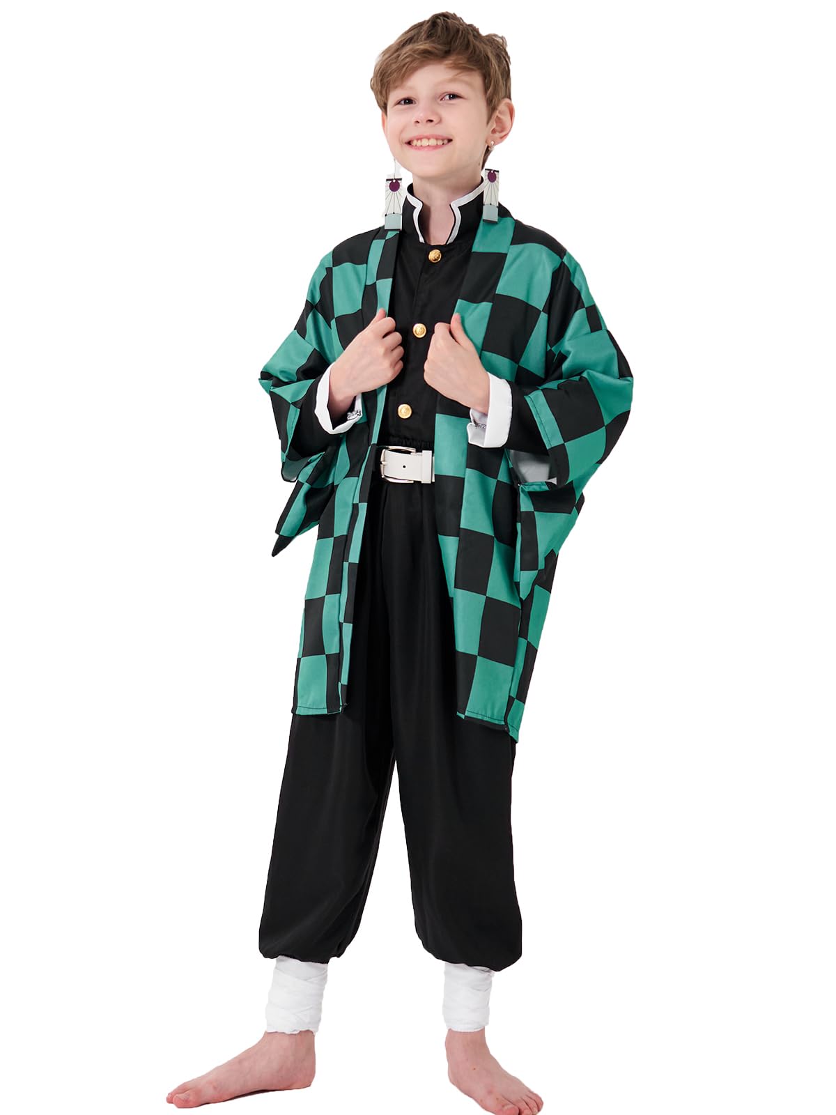 PTXZEQ Cosplay Costume Coslpay Outfit for Halloween Kids mature-themed(green kids 140)