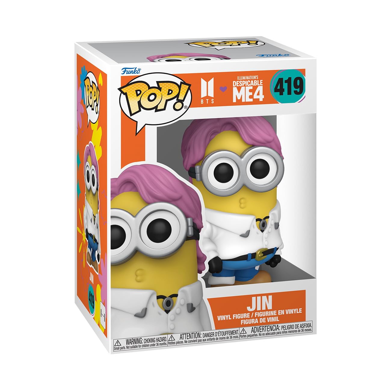 Funko Pop! Rocks: Minions X Bts - Jin - Bts + Minions - Collectable Vinyl Figure - Gift Idea - Official Merchandise - For Kids &