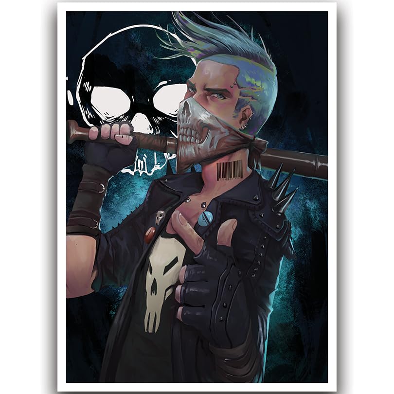 Fantasy North - Sid Wilde - Skull Gang Member - 100 Smooth Matte Tcg Trading Card Sleeves - Fits Magic Mtg Commander Pokemon And