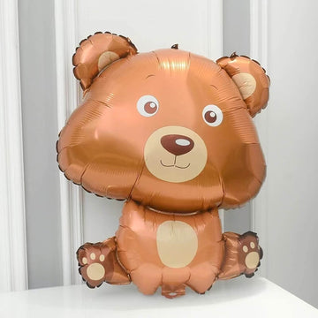 Big Bear Balloons Cute Brown Bear Balloons Animal Woodland Bear Balloons For Jungle Safari Theme Kids Birthday Party Decorations
